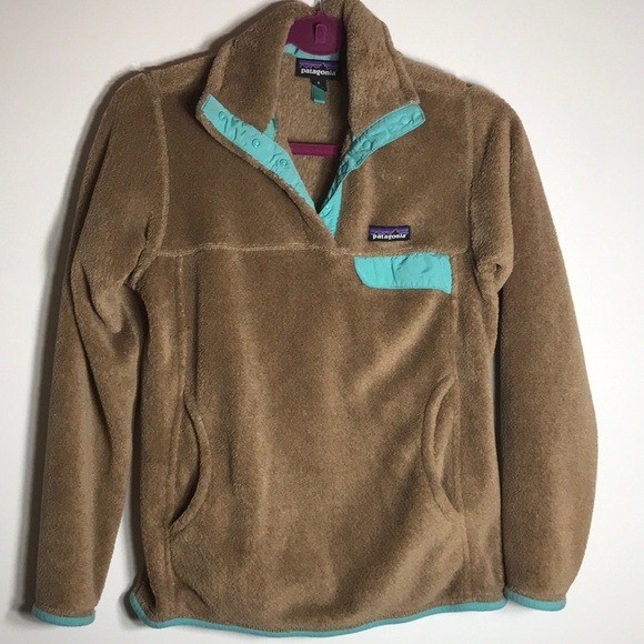 Patagonia Womens Retool Snap Pullover Brown Teal Small Outdoor Hiking Camping - Picture 1 of 11